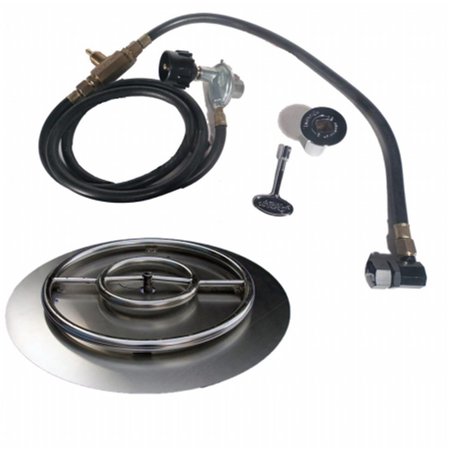 TRETCO 22 in. Stainless Steel Pan-Ring Kit, Liquid Propane FPK-OBRSS-BK1-24-LP